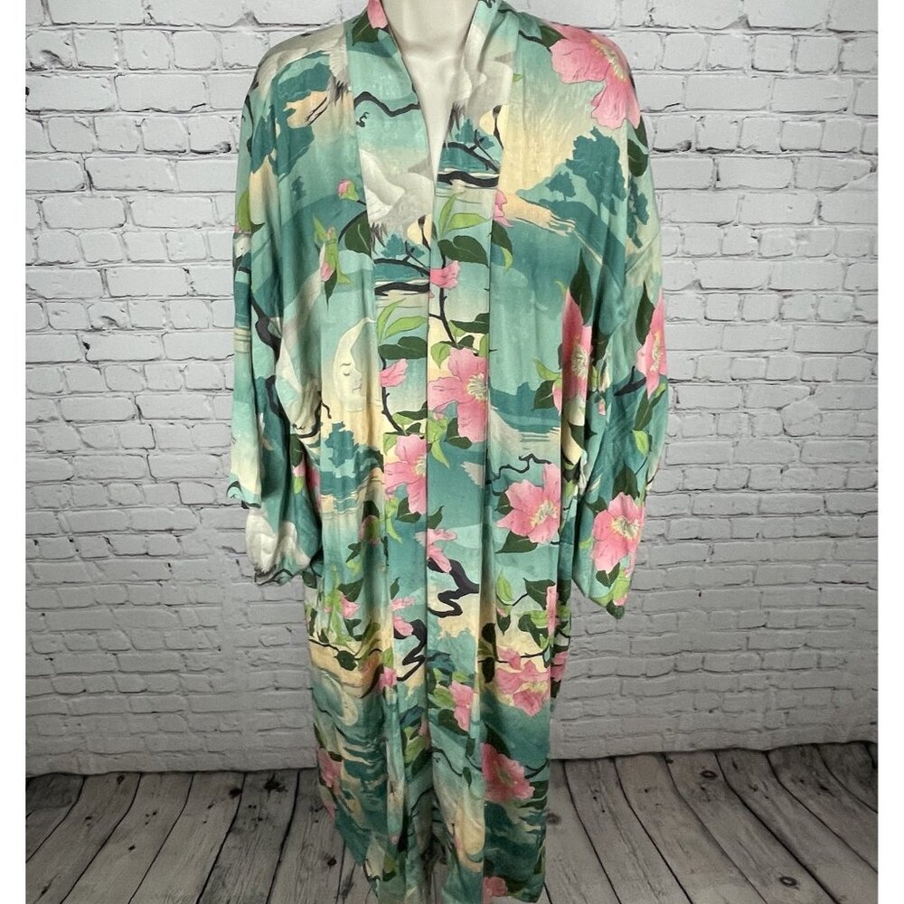 Spell & The Gypsy Collective Reversible Floral Nightingale Kimono Robe S/M
